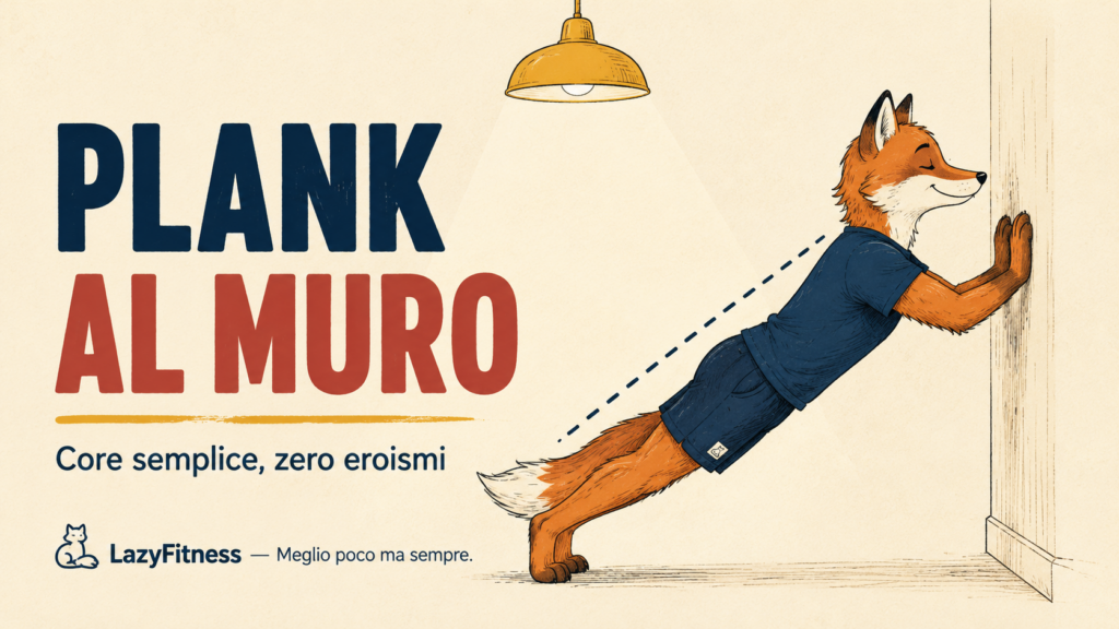 Plank al muro: posizione corretta e inclinazione regolabile
