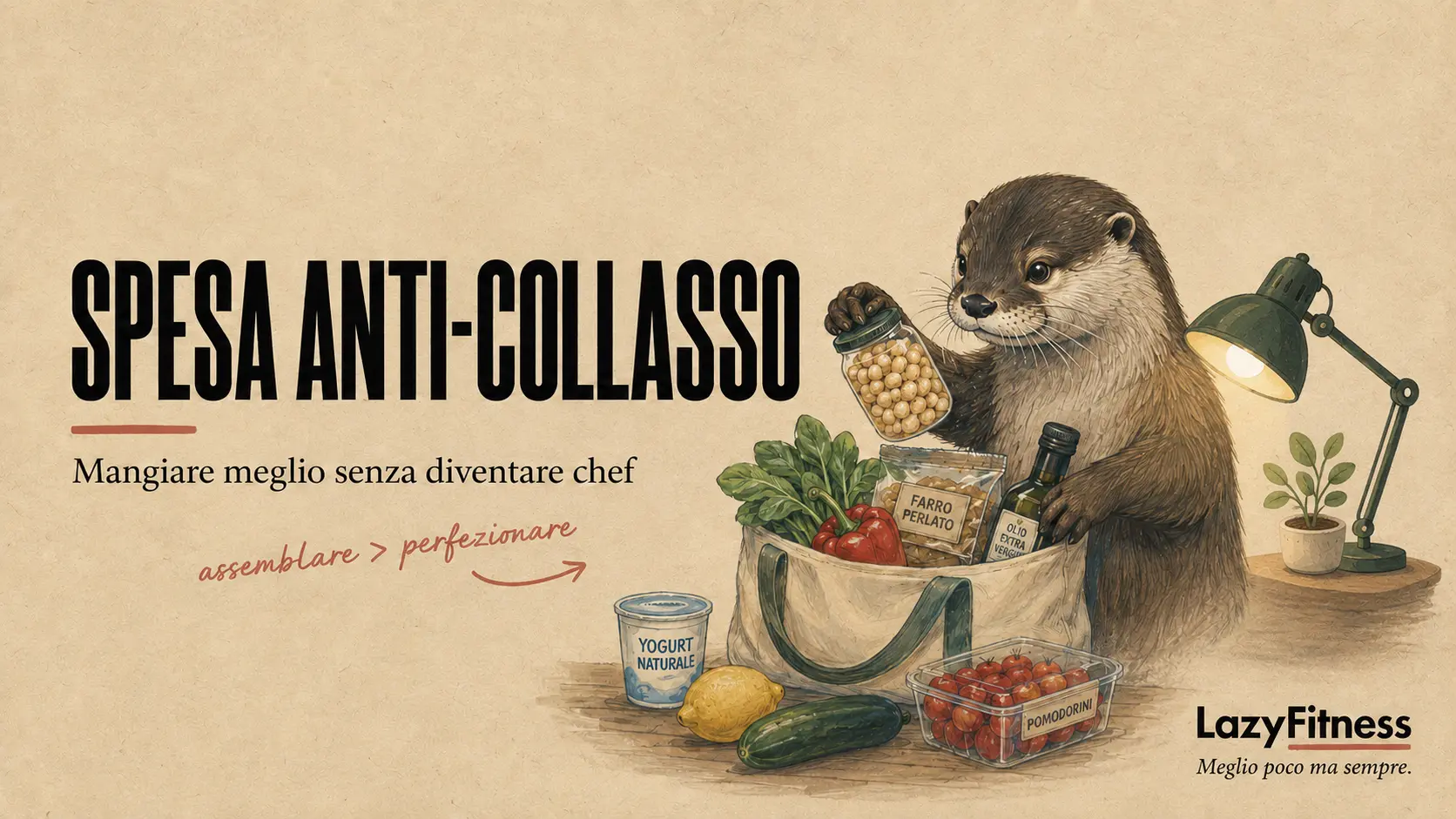 Spesa anti-collasso in 15 minuti: mangiare meglio senza diventare chef