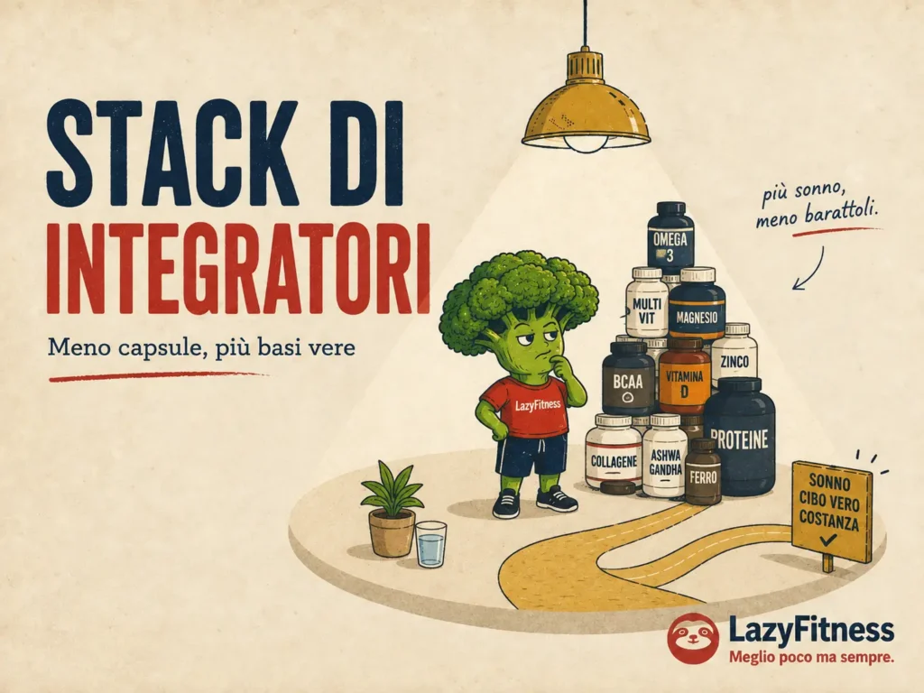 Stack di integratori: meno capsule, etichette chiare e pi&ugrave; attenzione alle basi reali