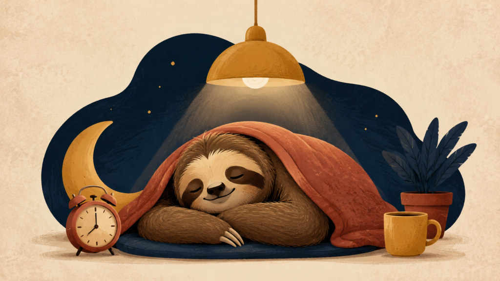 Illustrazione LazyFitness per Sleep Debt