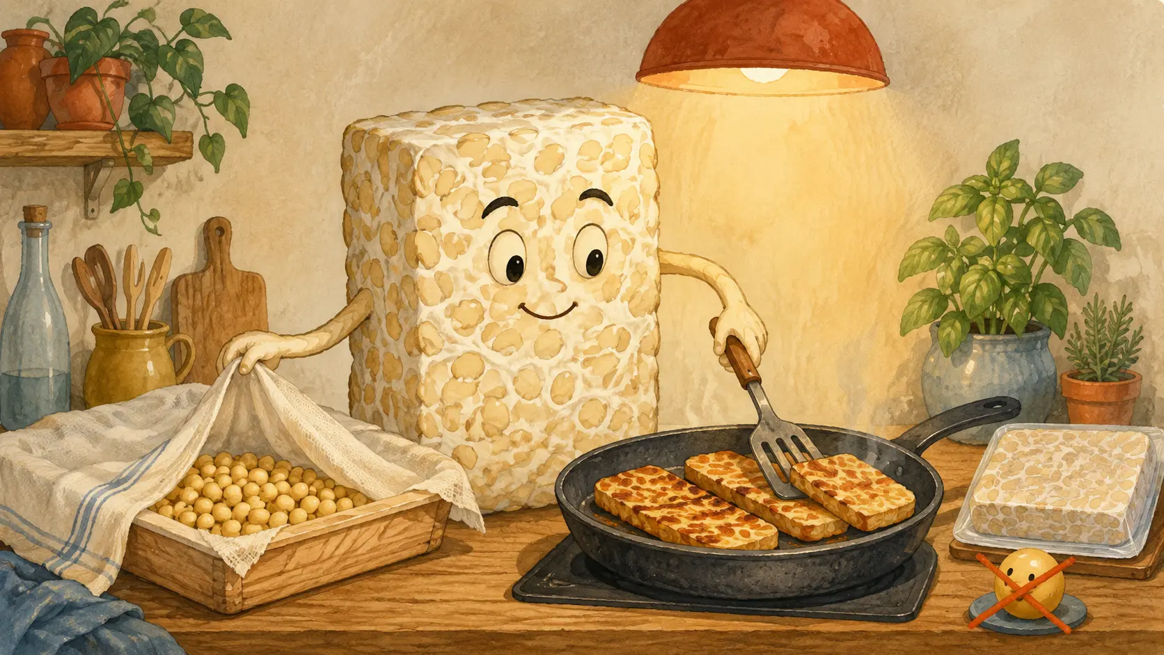 Tempeh: proprietà vere, fermentazione e padella